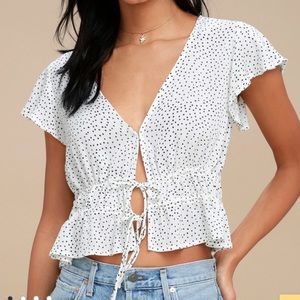 Like new! Ruffle crop top! Sold out online